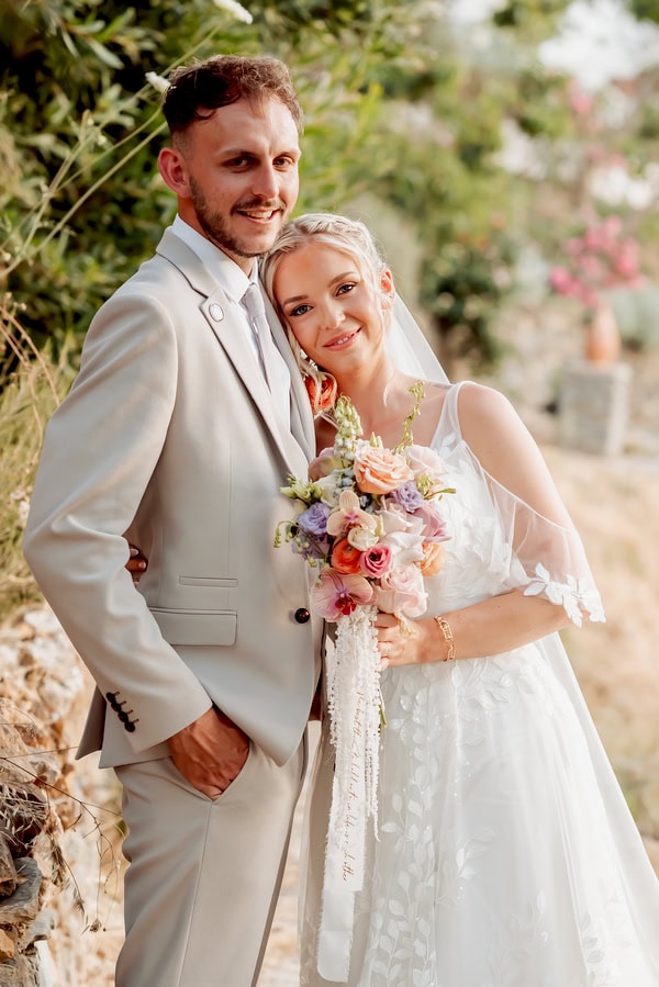 Summer Destination Wedding Chania Pastel Romantic Style