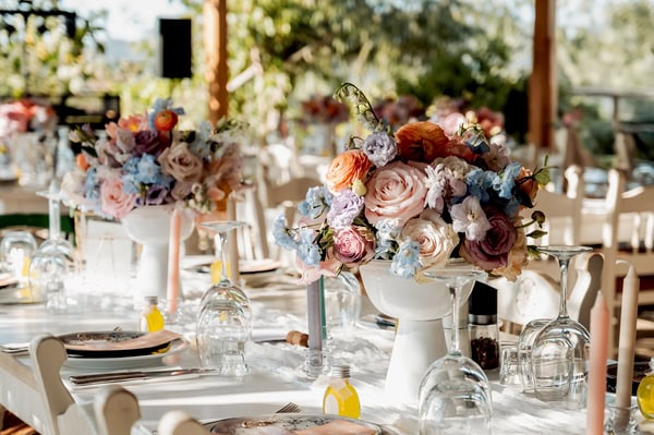 Summer Destination Wedding Chania Pastel Romantic Style