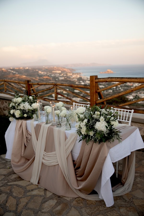 Summer Wedding In Kos With White Flowers And Nature