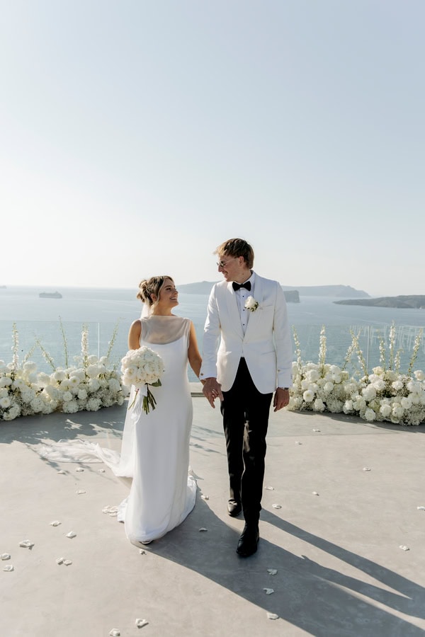 Chic Santorini Caldera Wedding