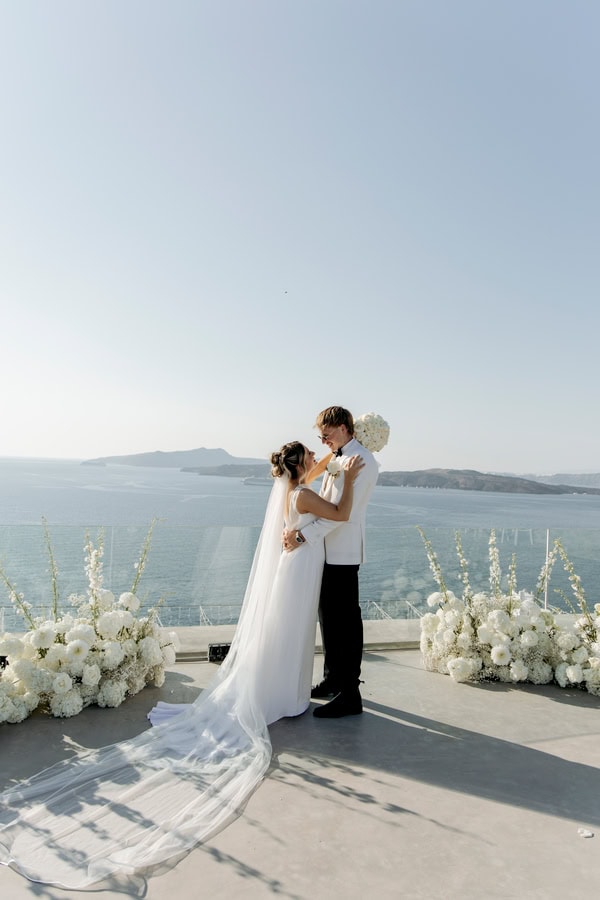 Chic Santorini Caldera Wedding