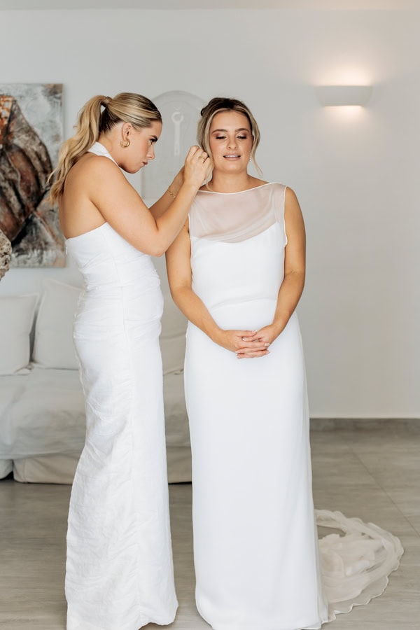 Chic Santorini Caldera Wedding