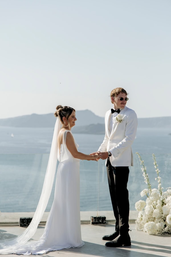Chic Santorini Caldera Wedding