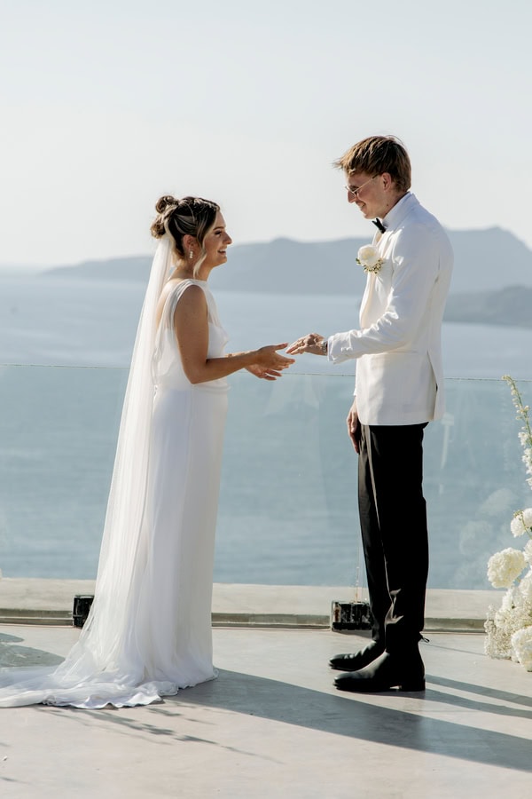 Chic Santorini Caldera Wedding
