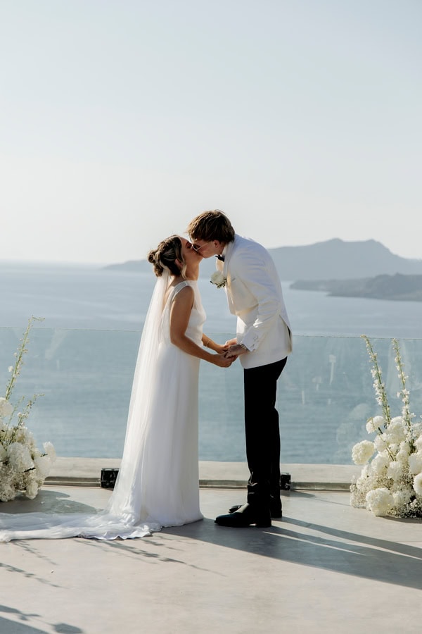Chic Santorini Caldera Wedding