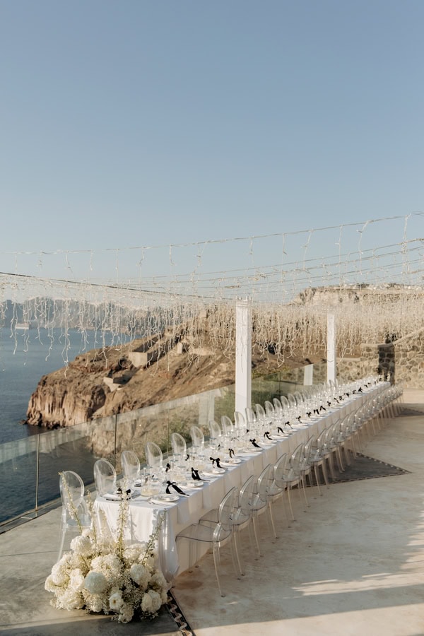 Chic Santorini Caldera Wedding