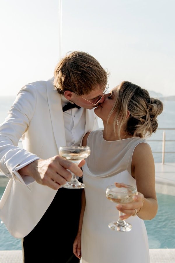 Chic Santorini Caldera Wedding