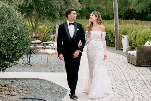 Ρομαντικός γάμος με chic αισθητική στο Aelia Wellness Retreat | Μαρία & Χάρης