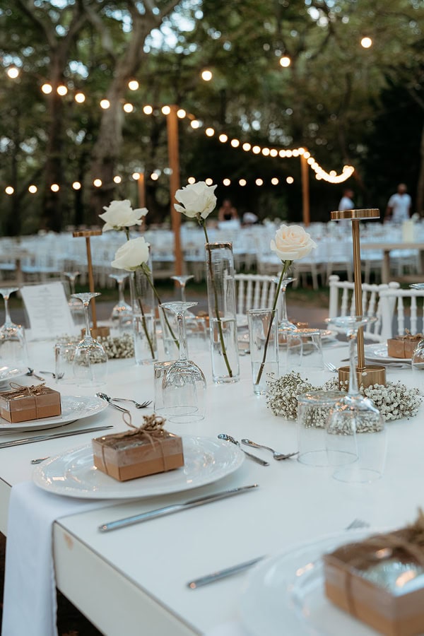 Chic Wedding Naousa All White Flowers