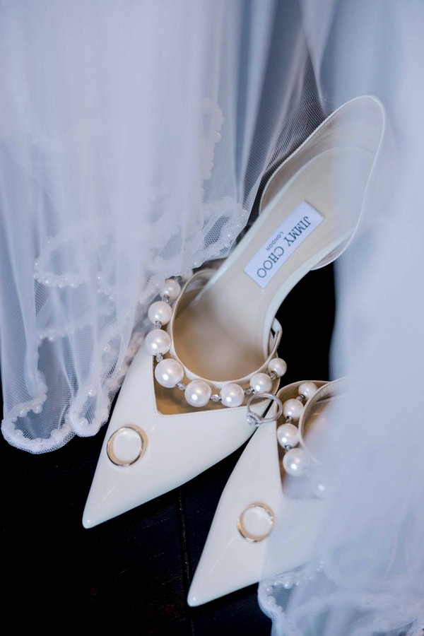 Modern Edgy Wedding White And Black Roses