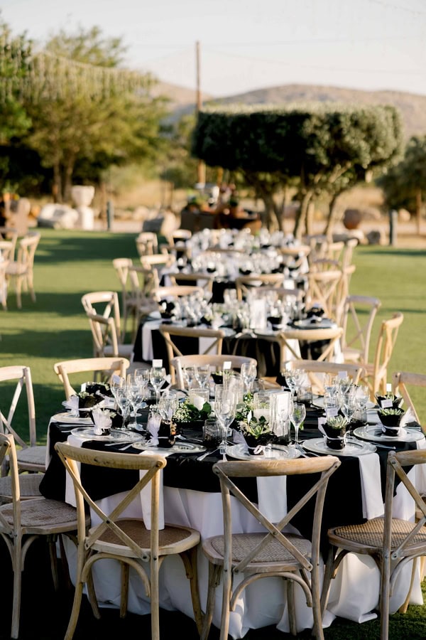 Modern Edgy Wedding White And Black Roses