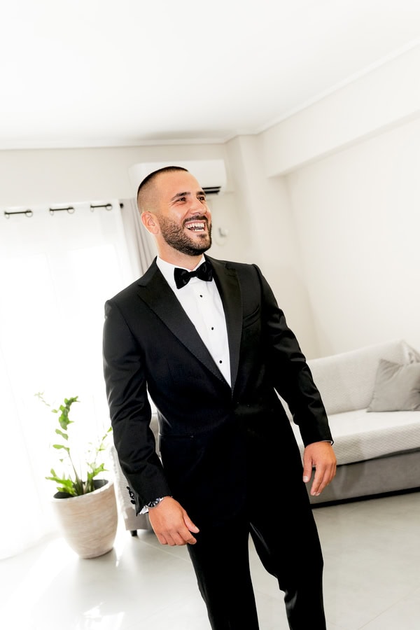 Modern Wedding Athens Deep Red Roses