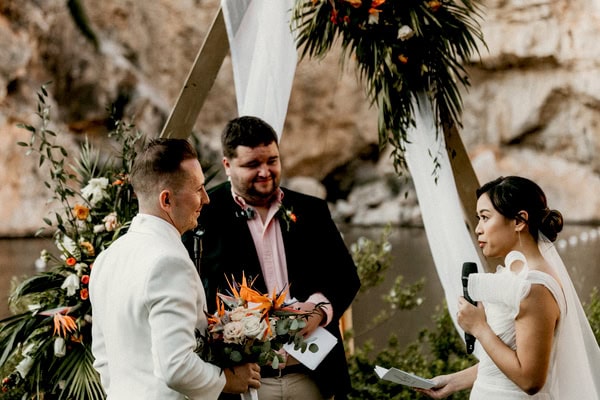 Omantic Destination Wedding Lake Vouliagmeni Tropical Details