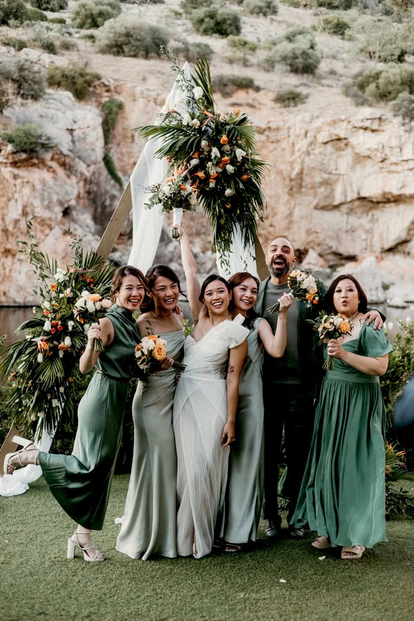 Omantic Destination Wedding Lake Vouliagmeni Tropical Details