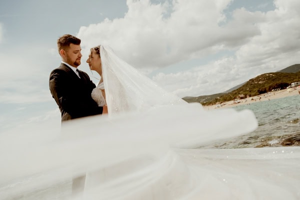 Romantic Summer Wedding Drama White Flowers