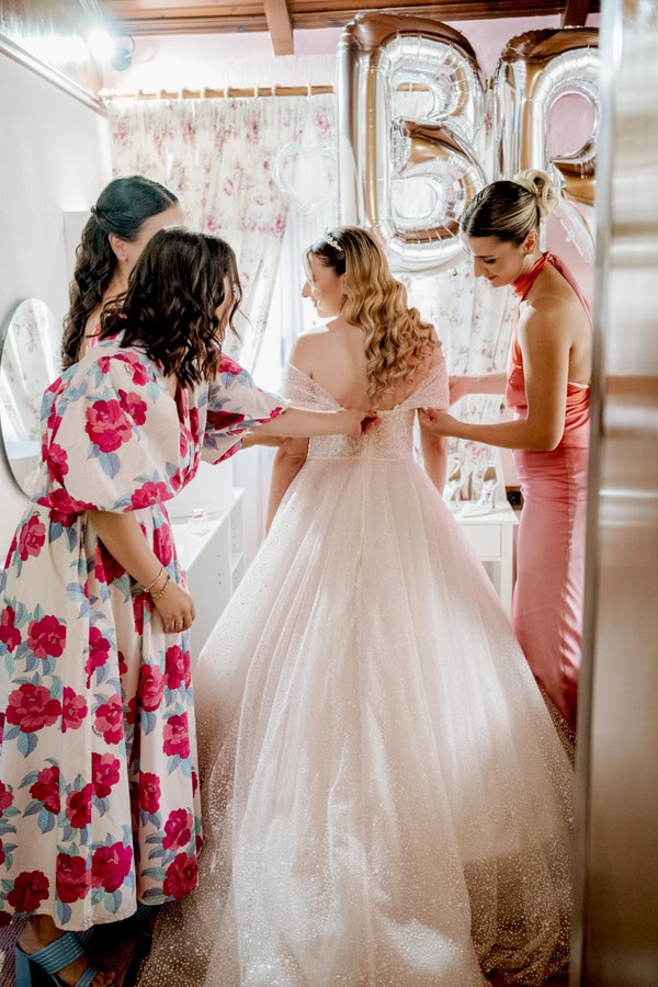 Romantic Summer Wedding Drama White Flowers