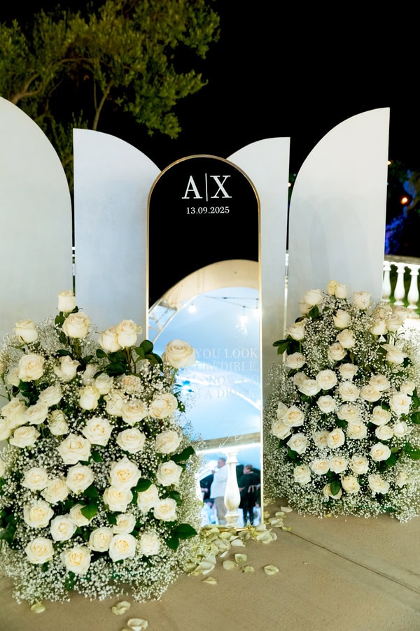 Romantic Summer Wedding Thessaloniki White Details