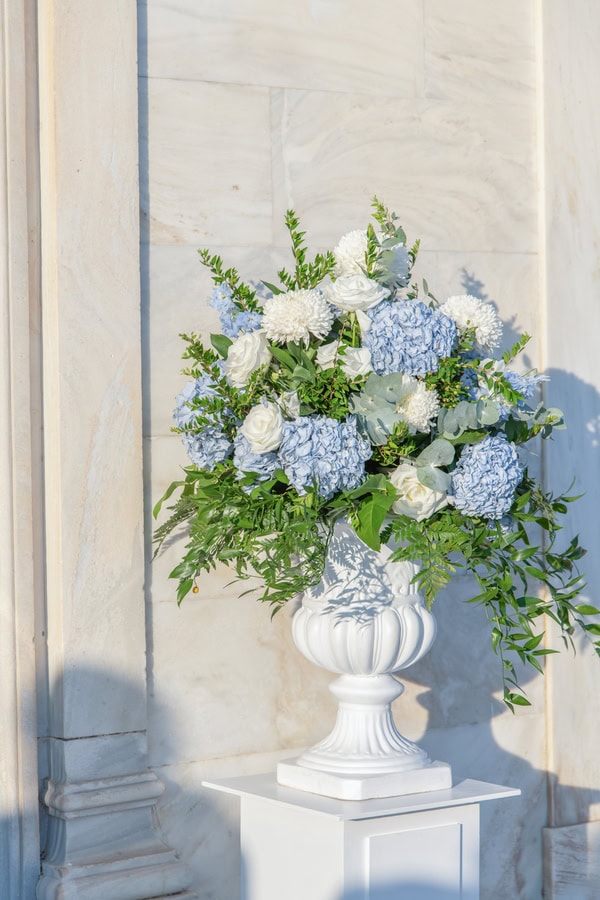 Romantic Wedding Tinos Blue White