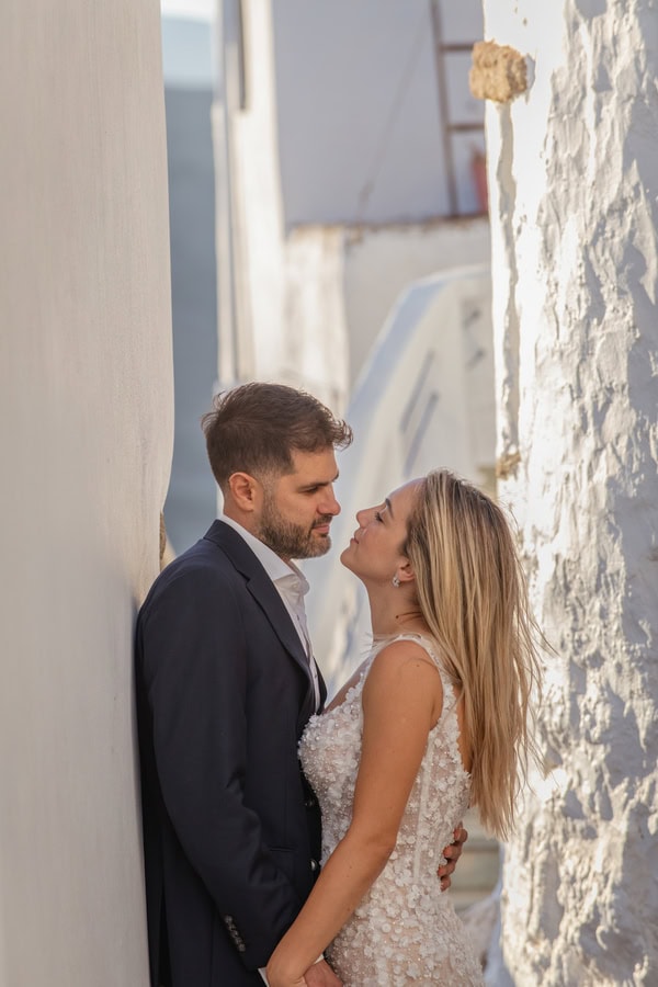 Romantic Wedding Tinos Blue White