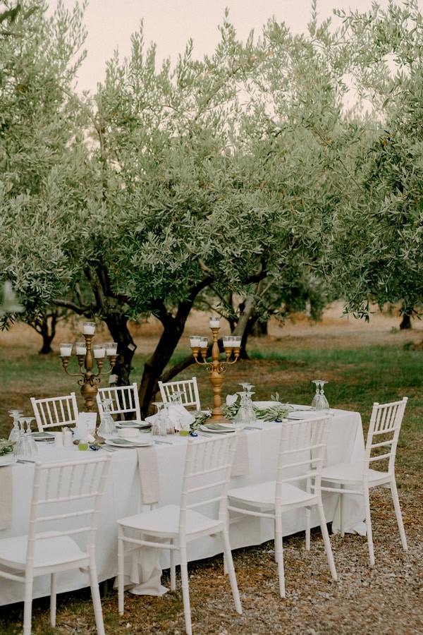 Summer Greek Italian Wedding White Decor