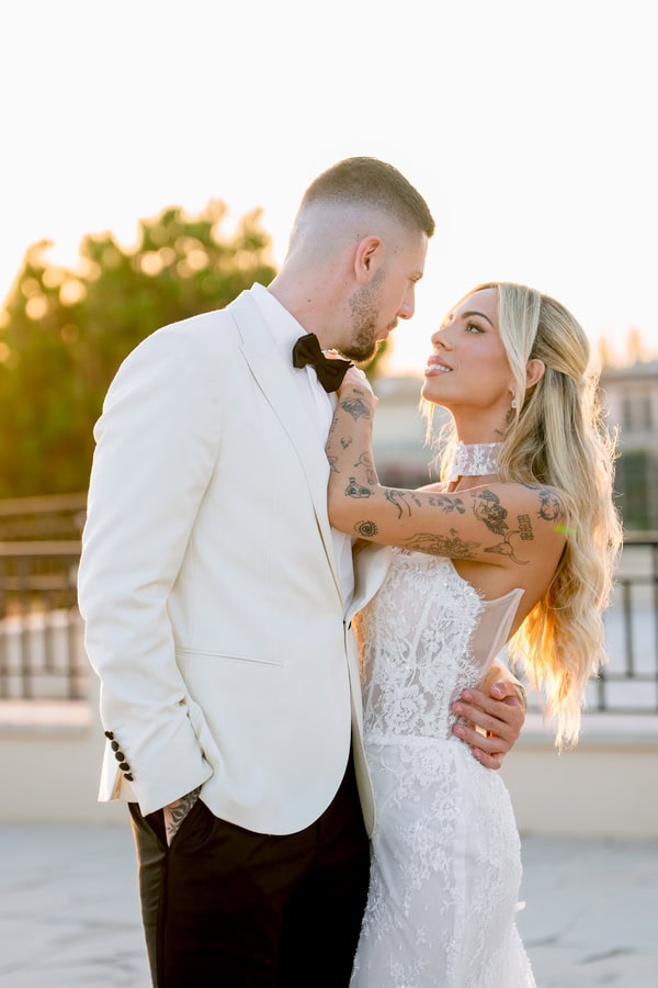 Summer Modern Chic Wedding Aphrodite Hills Resort Paphos