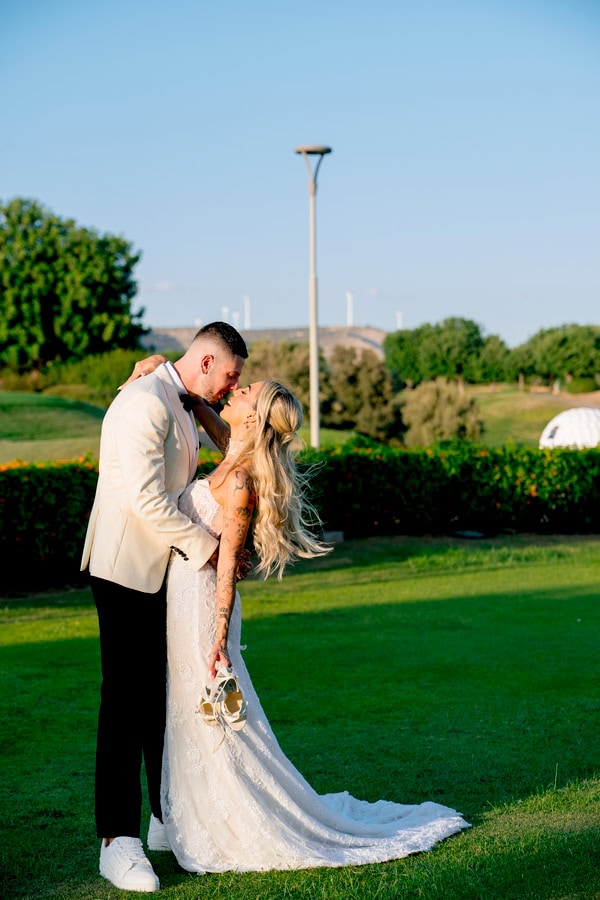 Summer Modern Chic Wedding Aphrodite Hills Resort Paphos