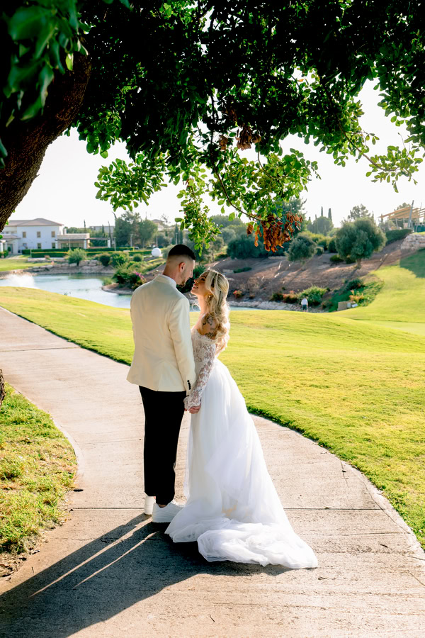 Summer Modern Chic Wedding Aphrodite Hills Resort Paphos