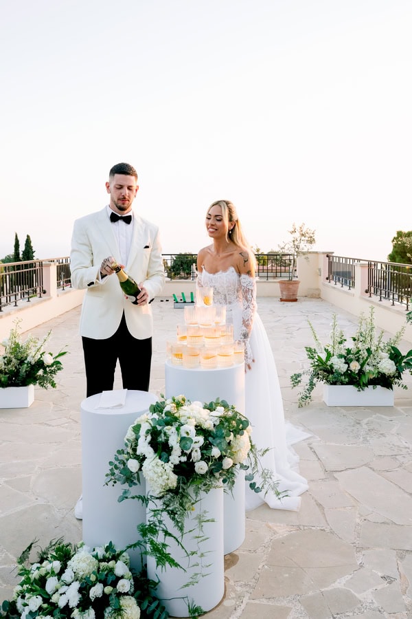 Summer Modern Chic Wedding Aphrodite Hills Resort Paphos