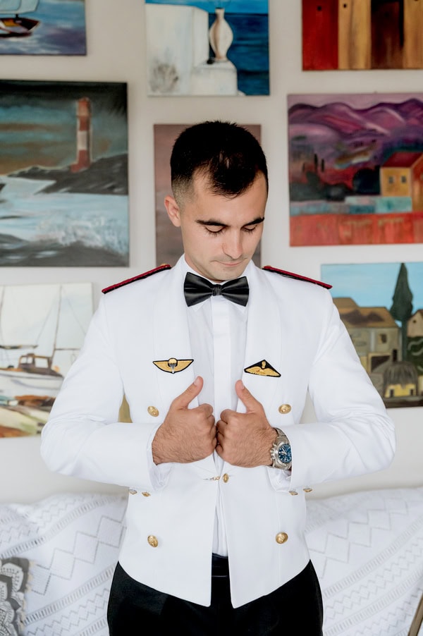 Beautiful Military Wedding White Pale Pink Flowers