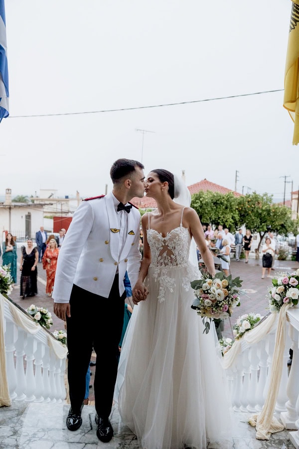 Beautiful Military Wedding White Pale Pink Flowers