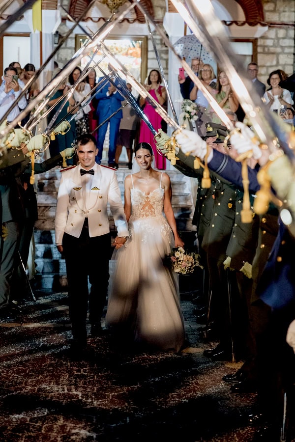 Beautiful Military Wedding White Pale Pink Flowers