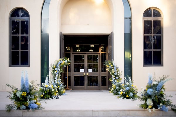Chic Autumn Wedding Delphinium Hydrangeas Athens