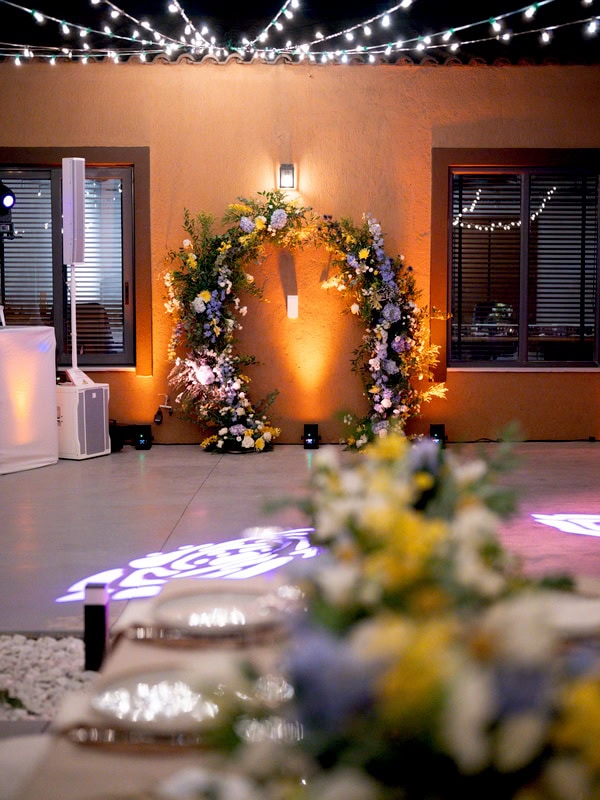 Chic Autumn Wedding Delphinium Hydrangeas Athens