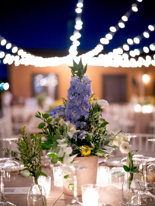 Chic Autumn Wedding Delphinium Hydrangeas Athens