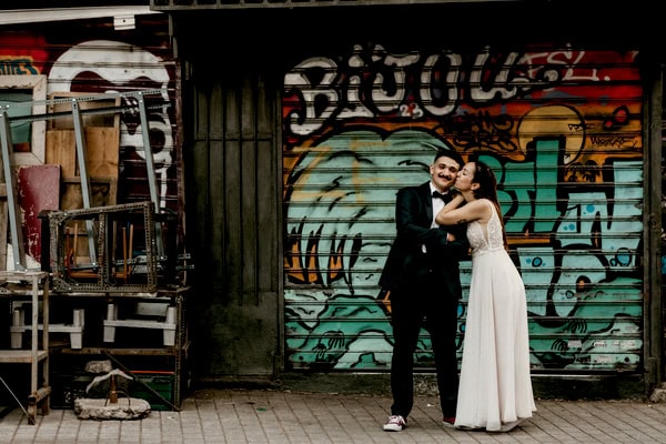 Colorful Summer Wedding Next Day City Photoshoot