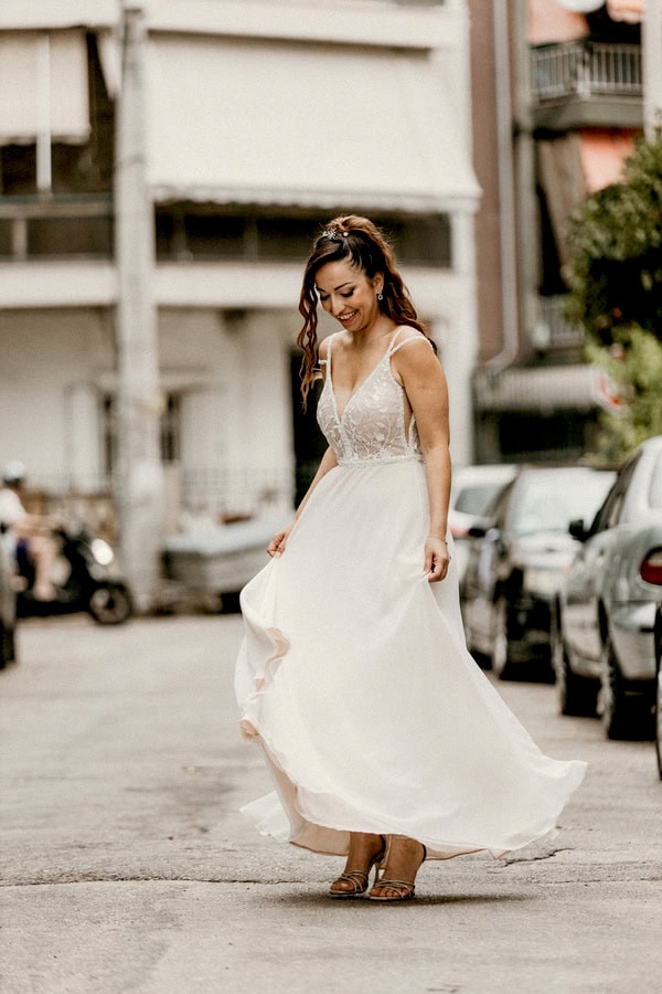 Colorful Summer Wedding Next Day City Photoshoot