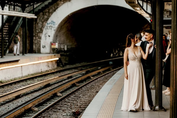 Colorful Summer Wedding Next Day City Photoshoot