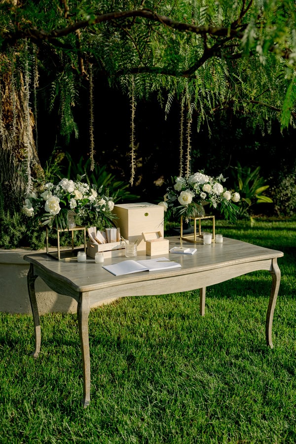 Fairytale Wedding White Roses Eucalyptus