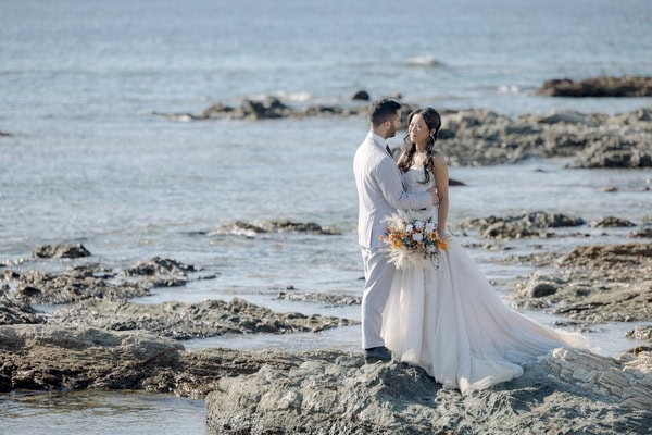 Fairytale Wedding White Roses Eucalyptus