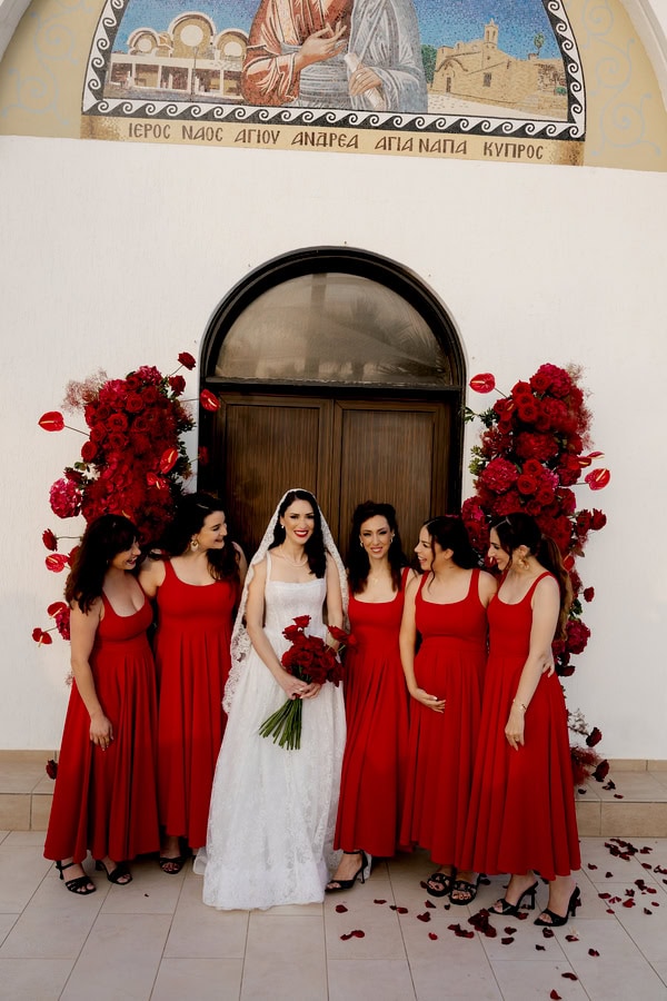 Old Money Hollywood Style Wedding Red Black