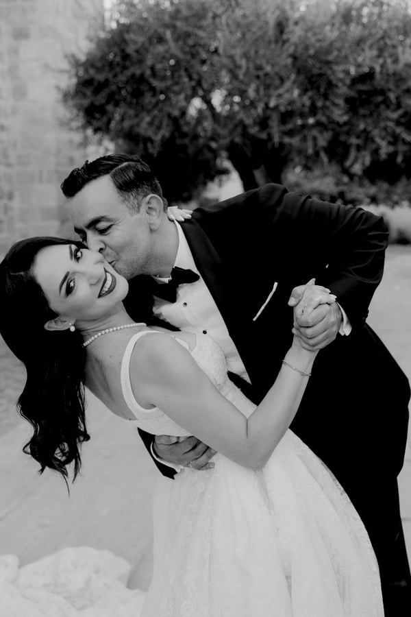 Old Money Hollywood Style Wedding Red Black