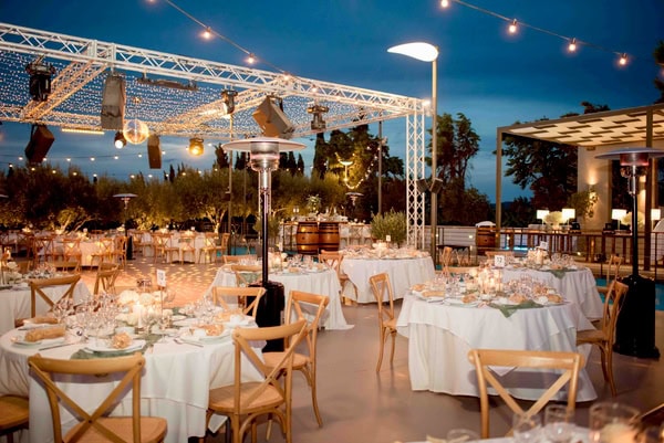 Romantic Autumn Wedding White Flowers Papagiannakos Winery