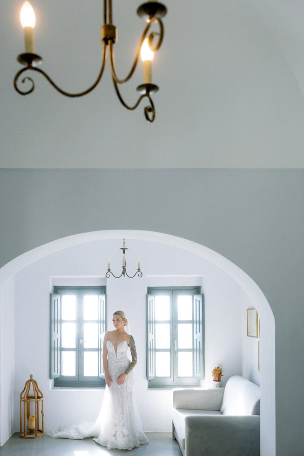 Romantic Destination Wedding Santorini Caldera