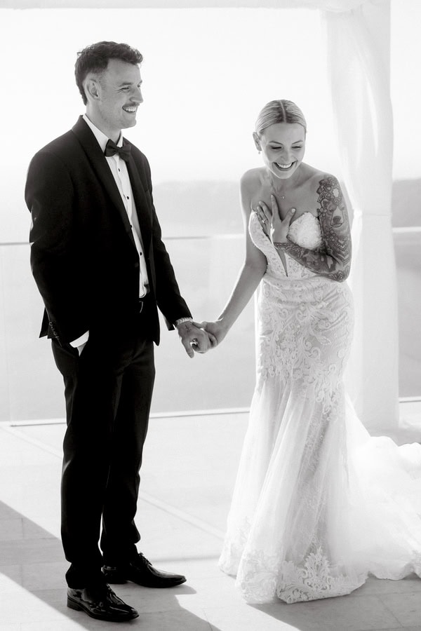 Romantic Destination Wedding Santorini Caldera