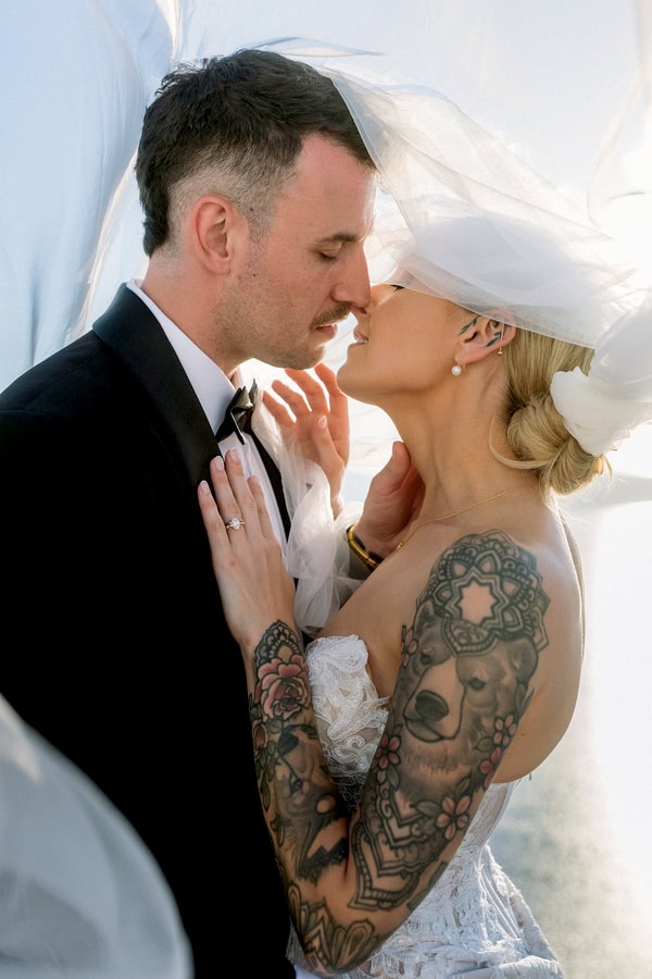 Romantic Destination Wedding Santorini Caldera