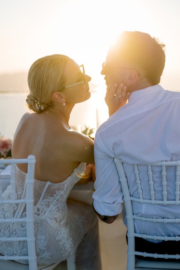 Romantic Destination Wedding Santorini Caldera