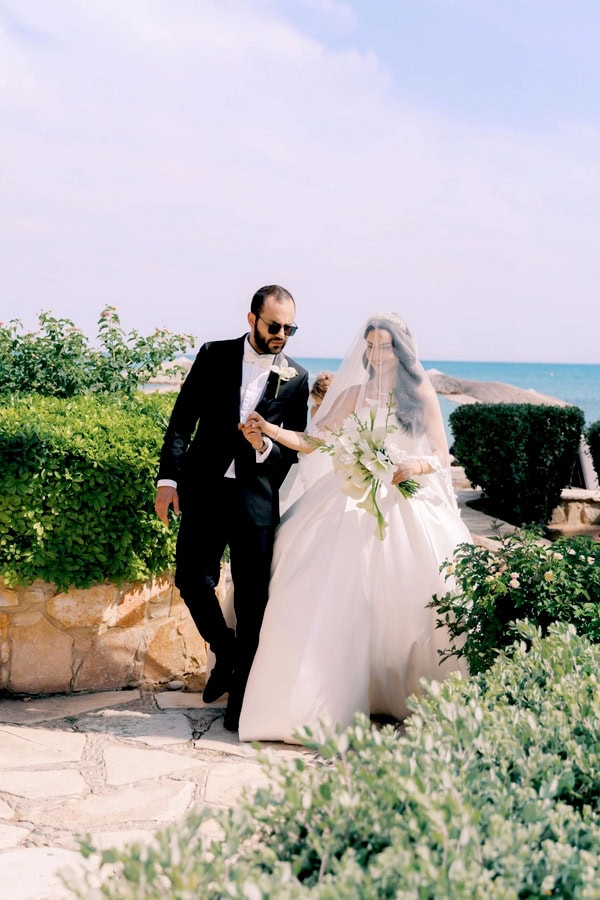 Spring Wedding White Flowers Seaside