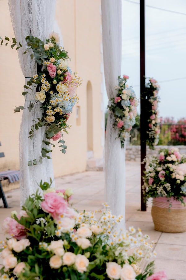 Summer Wedding Baptism Pastel Flowers Sparta