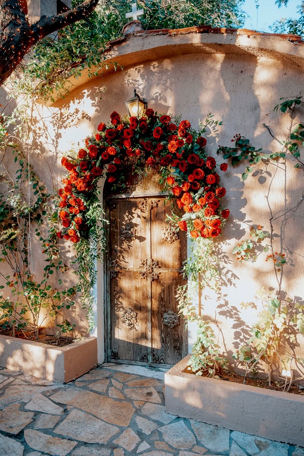 Wedding Red Roses Festive Chic Details