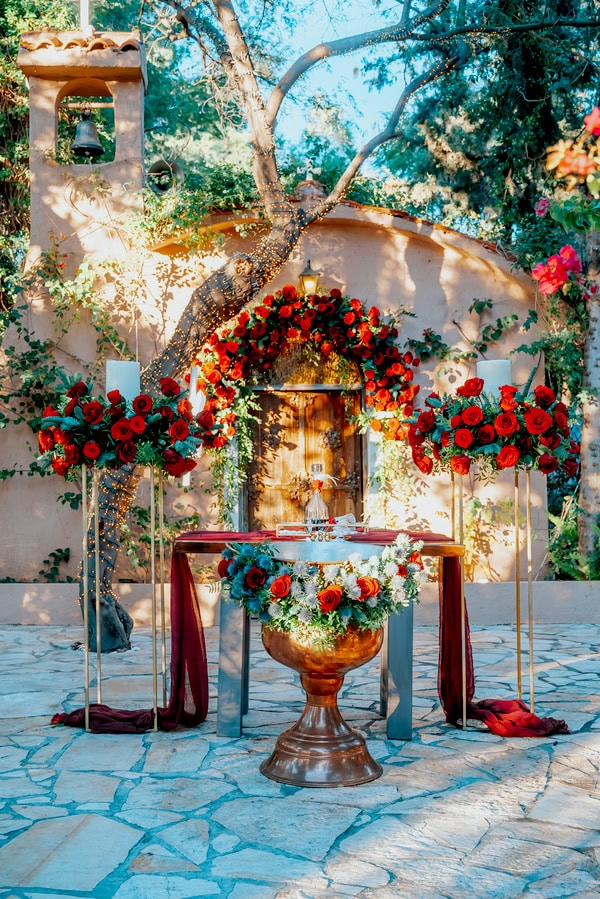 Wedding Red Roses Festive Chic Details